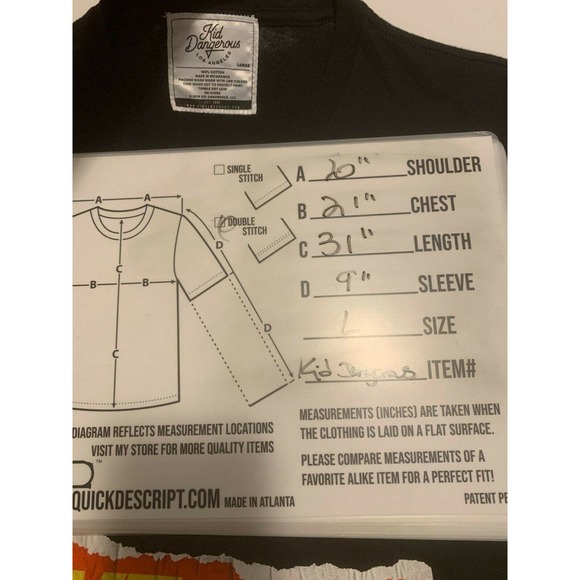 Kid Dangerous Black Graphic Short Sleeve Cotton T-Shirt Size Large NWT - Picture 6 of 6